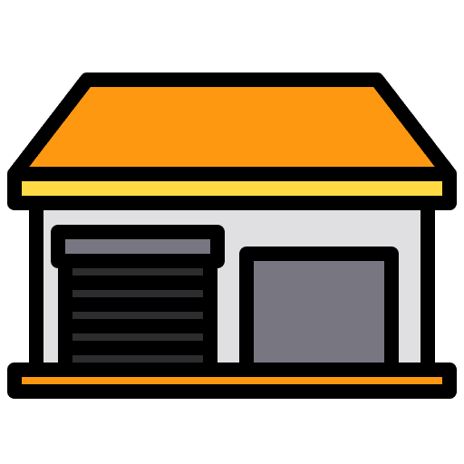 Warehouse storage door garage icon
