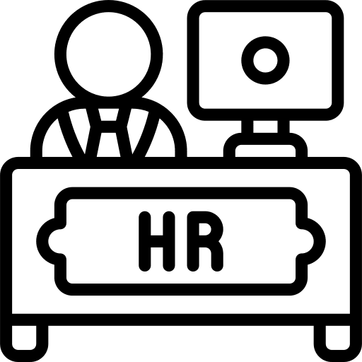 Desk job search hiring desktop computer icon