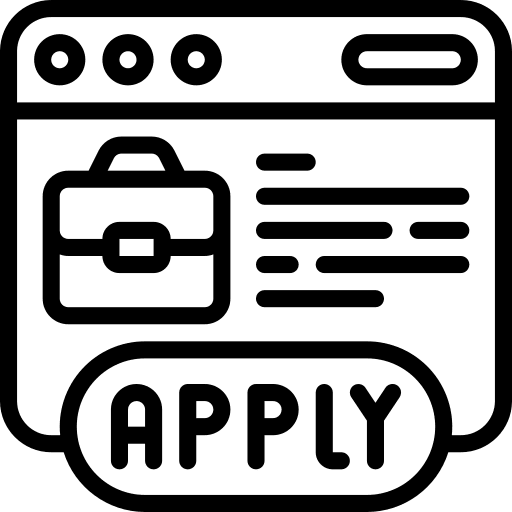 Web browser information resume apply icon