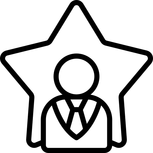 Best employee star professions and jobs rating icon