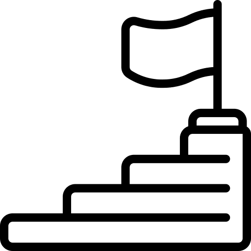 Ladder objective growth success icon