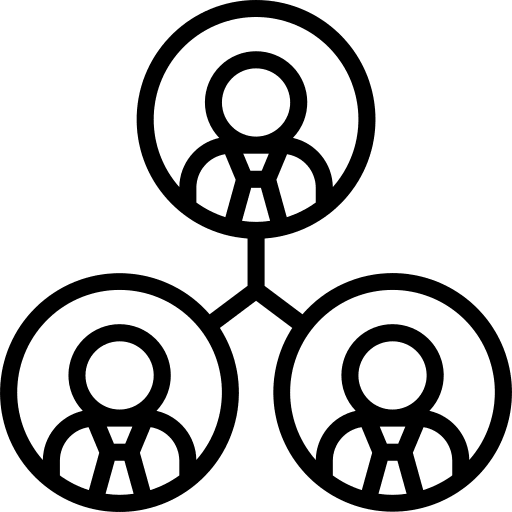 Network collaboration team networking icon