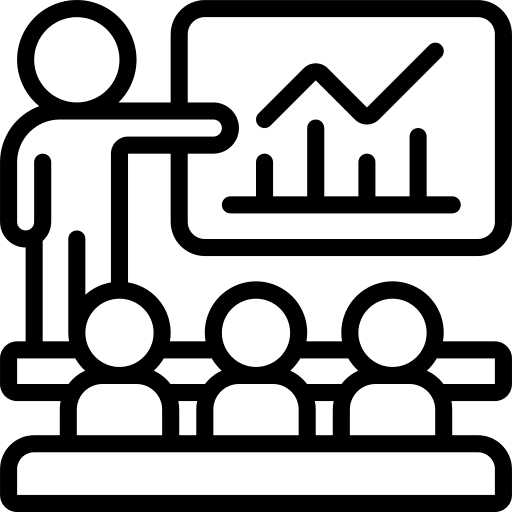 Training learning professions and jobs graph icon