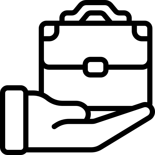 Briefcase professions and jobs briefcase recruitment icon