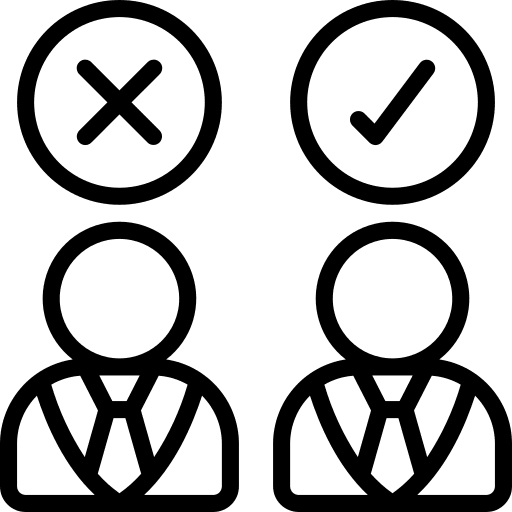 Candidates people professions and jobs find icon