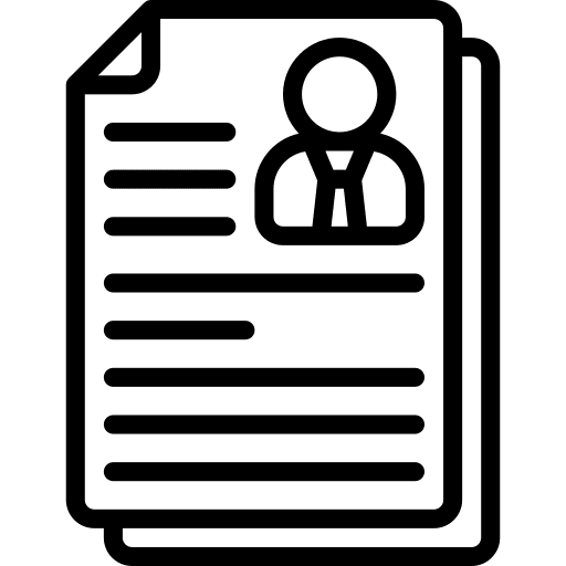 Resume portfolio details curriculum vitae icon