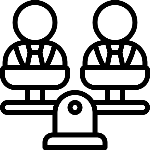 Scales employee scales human resources icon