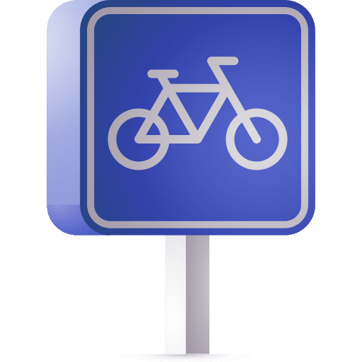 Cycle lane regulation bicycle signal icon