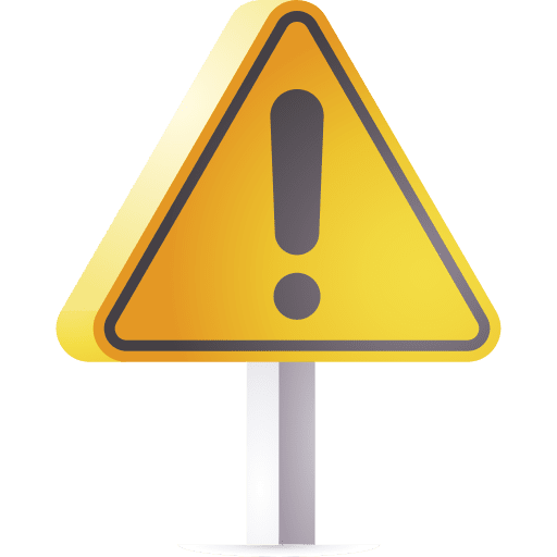 Warning danger warning triangle icon