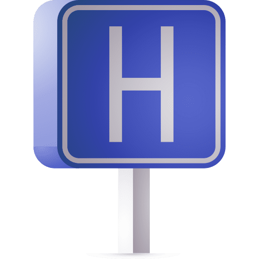Hospital traffic sign sign hospital icon