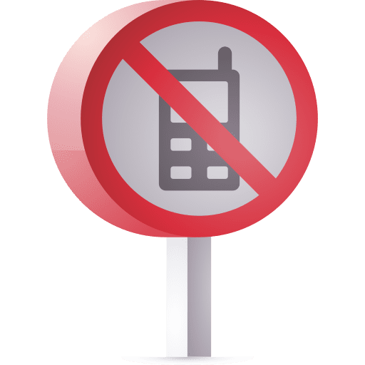 No phone prohibition cellphone no phone icon