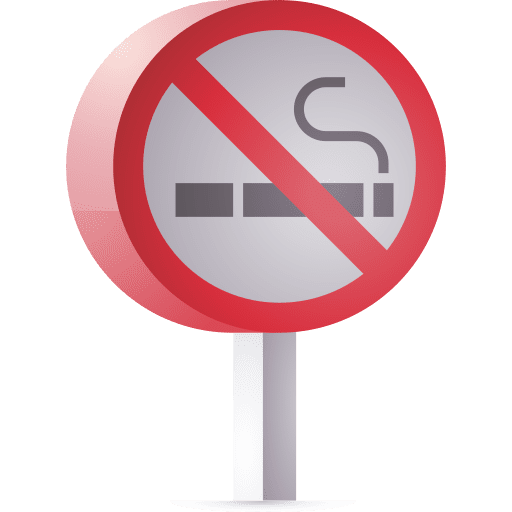 No smoking sign cigarette forbidden icon
