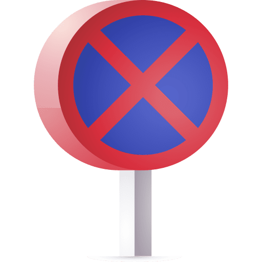 No stopping signaling no stopping regulation icon