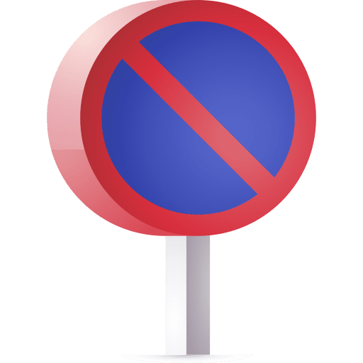 No waiting prohibition signaling no waiting icon