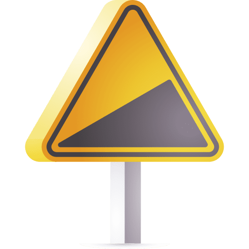 Ascent regulation direction traffic sign icon