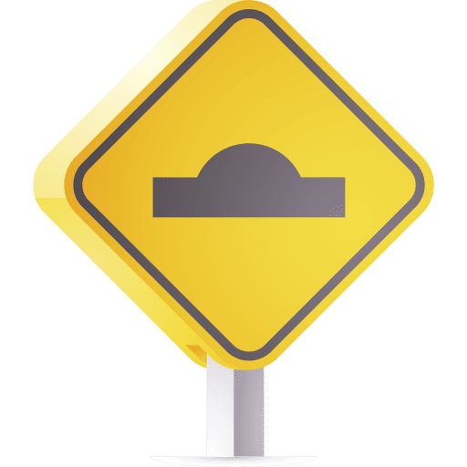 Hump transportation danger signaling icon
