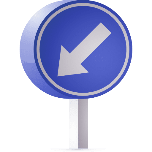 Keep left regulation warning keep left icon