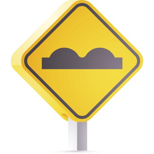 Uneven regulation warning direction icon
