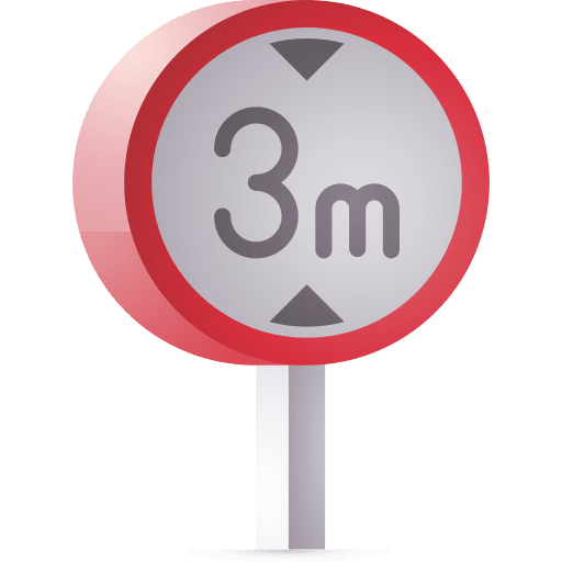 Height limit road sign traffic signal signaling icon