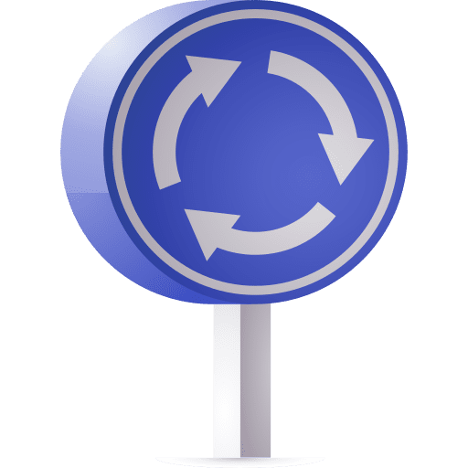 Roundabout traffic signal road signs roundabout icon