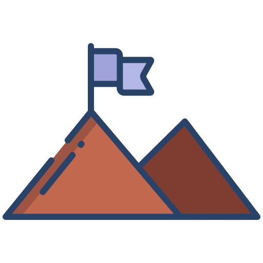 Flag business and finance target flag icon