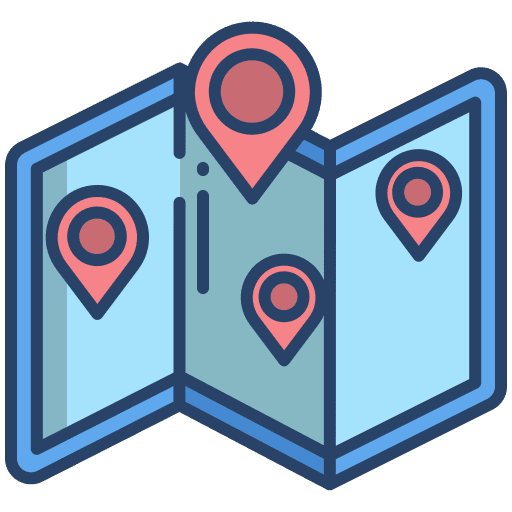 Map maps and location location pin location icon