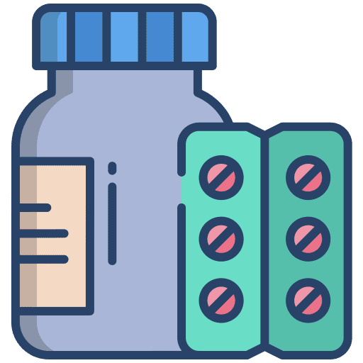 Medicine healthcare and medical bottle drugs icon
