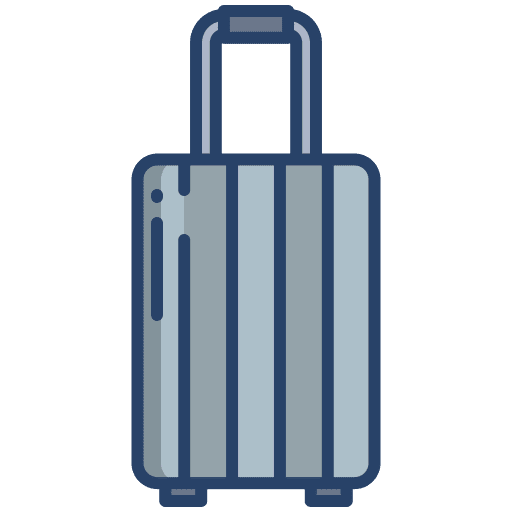 Luggage trolley travel suitcase icon