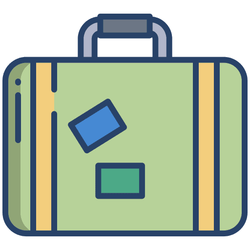 Suitcase travelling suitcase tools and utensils icon