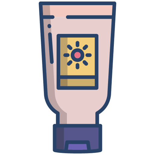 Sun cream cosmetics sunscreen holidays icon