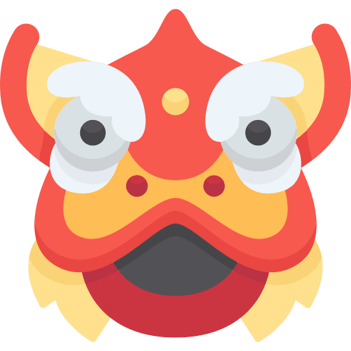 Lion head lion head festival lion dance icon