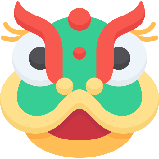 Lion head lion head lion dance new year icon