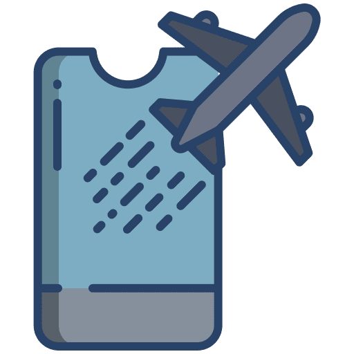Ticket trip airplane ticket holidays icon