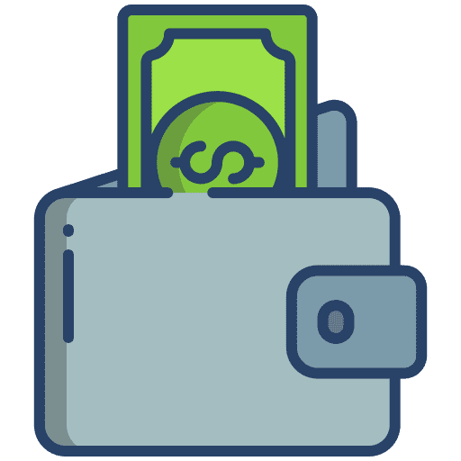 Wallet billfold notes business and finance icon