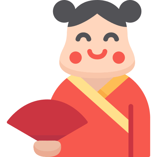 Buddha smiling mask costumes icon