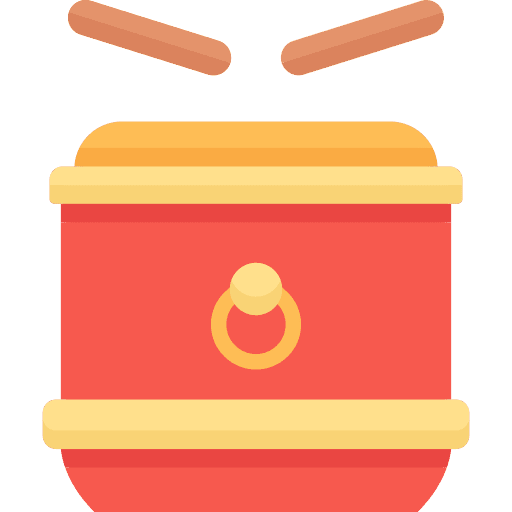 Drum music and multimedia drumstick cultures icon