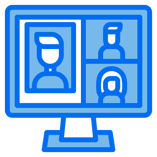 Video conference quarantine coronavirus healthcare icon