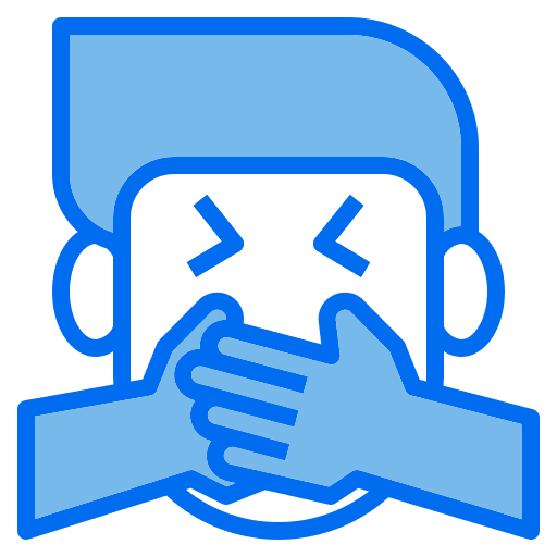 Cough social healthcare and medical healthcare icon