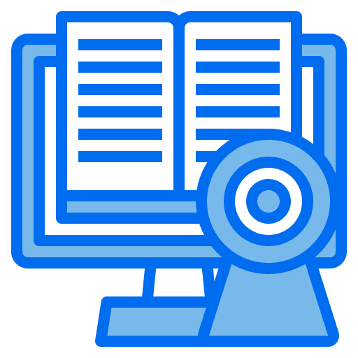 Online education social online learning web camera icon
