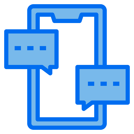 Smartphone chat box communication chat icon