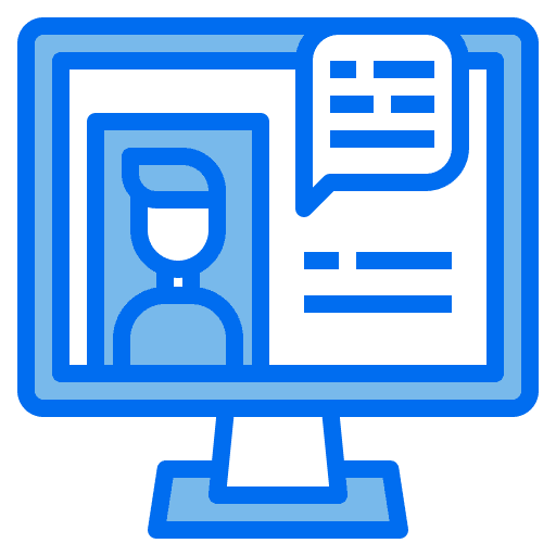 Video conference communications distance meeting icon