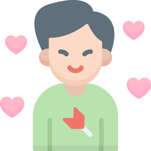 Hit by cupid arrow black hair caucasian icon