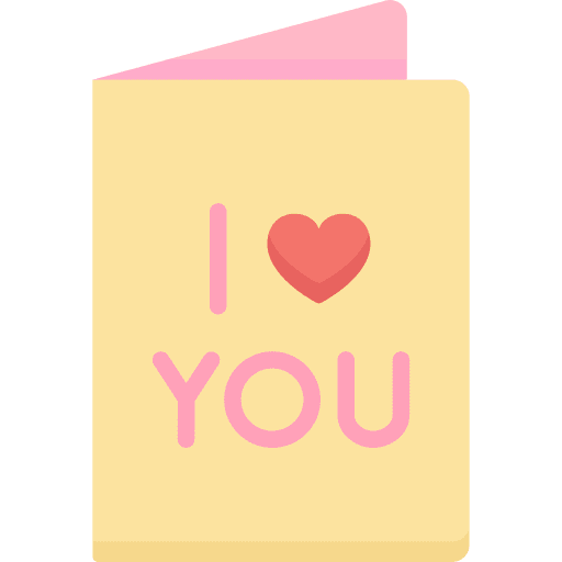 I love you in love romantic valentines day icon