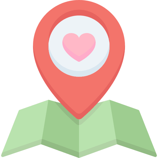 Location romantic date region location icon
