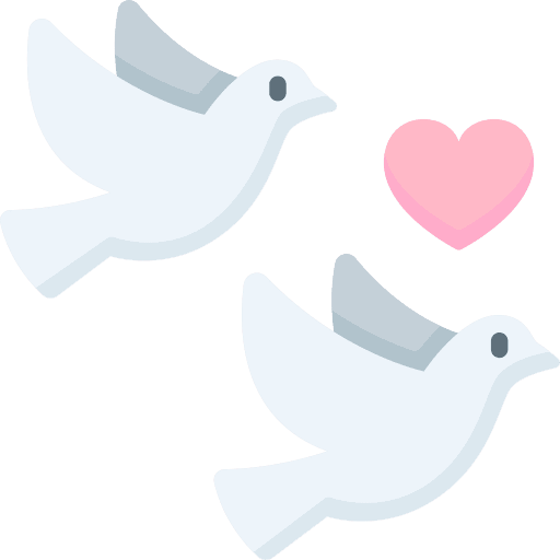 Love birds love birds dove fidelity icon