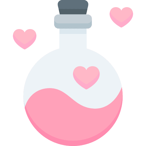 Love potion romantic flask love potion icon