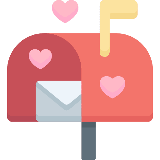 Mailbox romantic love love letter icon