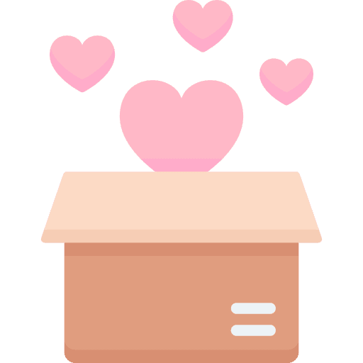 Send package present heart icon