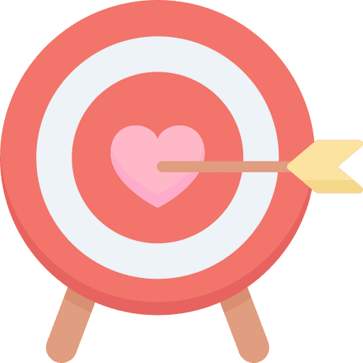 Target aim arrow heart icon