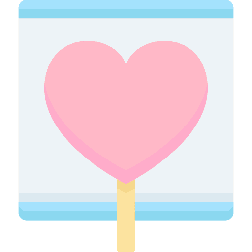 Lollipop sugar sweet heart icon